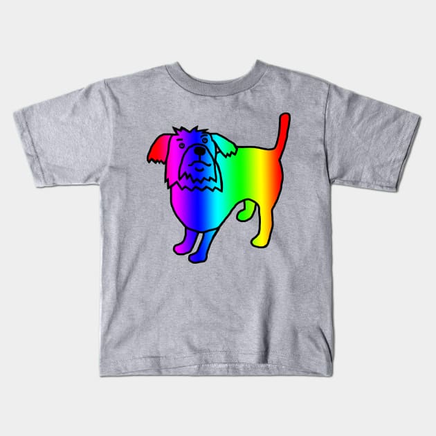 Spectrum Dog Kids T-Shirt by ellenhenryart